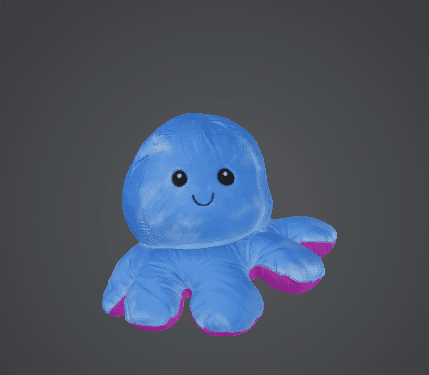 Blue Plush Octopus